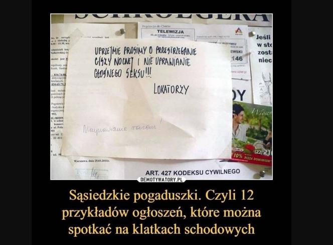 Oto najlepsze ogłoszenia z klatek schodowych!