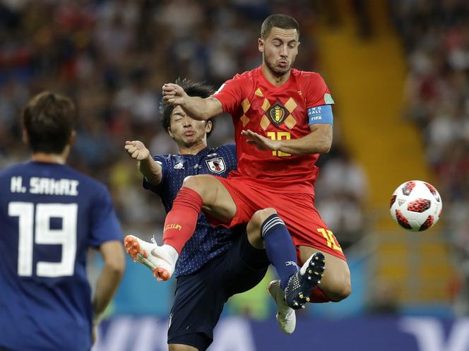 1/8 MŚ Rosja 2018: Belgia-Japonia: Gaku Shibasaki i Eden Hazard