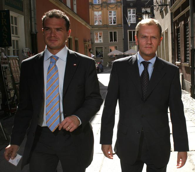 Sławomir Nowak i Donald Tusk w 2005