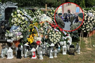 Ojciec i 2-letni synek spoczęli w jednej trumnie. Żołnierze towarzyszyli Zbyszkowi i Hubertowi w ich ostatniej drodze