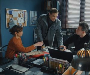 M jak miłość, odcinek 1867. Aneta (Ilona Janyst), Olek (Maurycy Popiel), Jakub (Krzysztof Kwiatkowski)