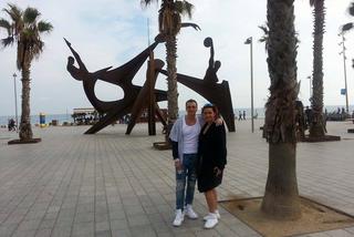 RADEK  LISZEWSKI Z ŻONĄ W BARCELONIE