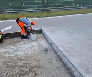 Tak naprawiano betonową nawierzchnię autostrady A1