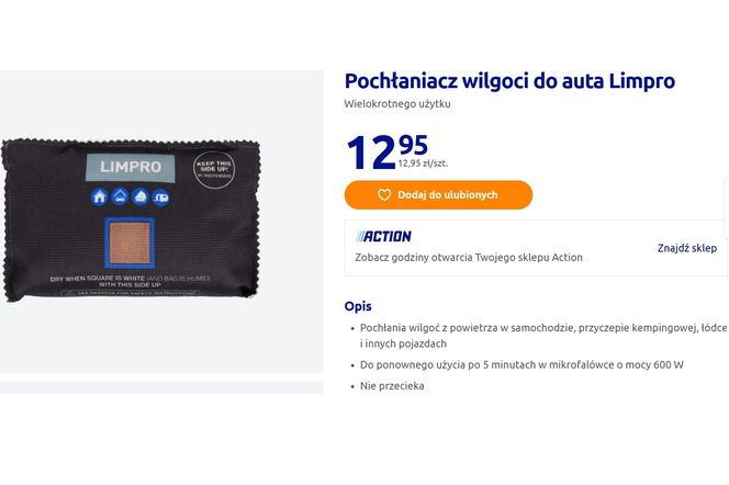 Pochłaniacz wilgoci Action