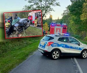 23-letni kierowca BMW nie żyje. Auto owinęło się wokół drzewa
