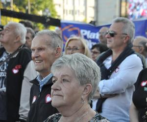 Donald Tusk, lider Platformy Obywatelskiej w Skarżysku-Kamiennej (Świętokrzyskie)