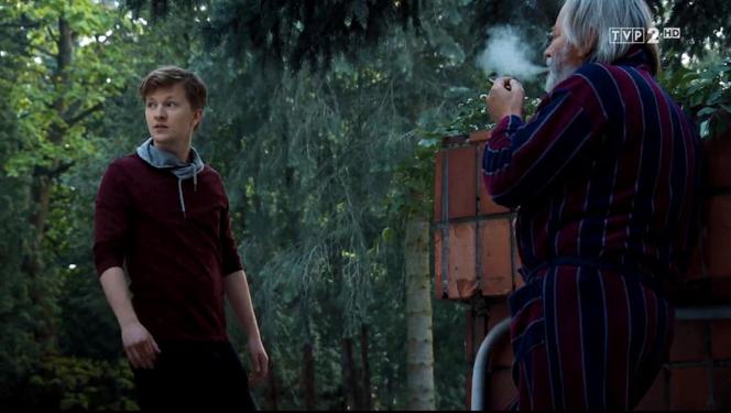 M jak miłość, odc. 1454. Pacjent (Stanisław Banasiuk), Łukasz (Jakub Józefowicz)