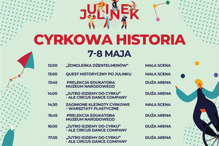 Kampinoski Julinek Park 7-8.05.2022 - moc cyrkowych atrakcji! Harmonogram weekendu 