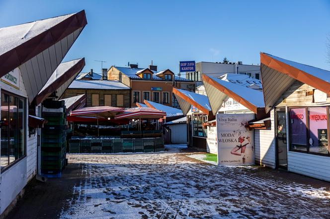 Targowisko przy ul. Orlej w Otwocku przed modernizacją