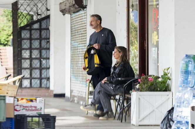 Grzegorz Damięcki i Magdalena Schejbal na spacerze