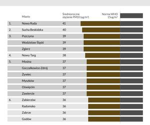 Polski Alarm Smogowy 2022. Ranking zanieczyszczonych miast