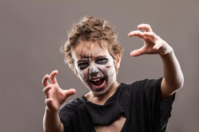 Makijaż na halloween dla dzieci - zombie