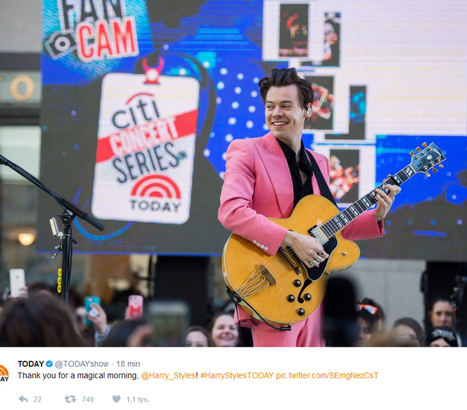 Harry Styles w Today