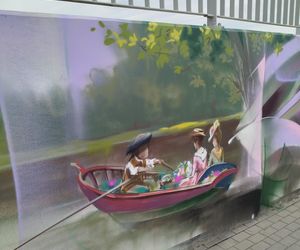 Kolorowe grafiki w siedleckim tunelu pod torami