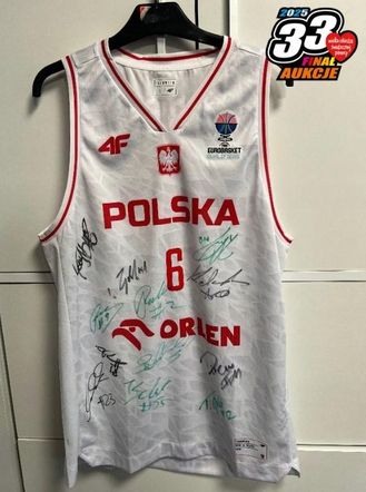 Piękny gest koszykarza Śląska Wrocław z okazji WOŚP-u! Zdobądź koszulkę z podpisami polskich kadrowiczów