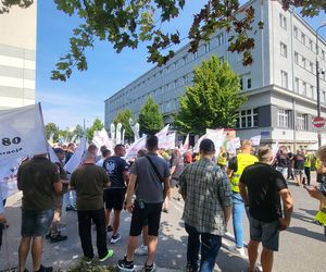 Pikieta górników i hutników w Warszawie (28.08.2025)