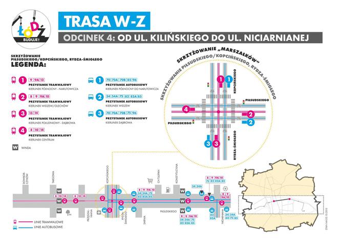 Komunikacja na trasie WZ