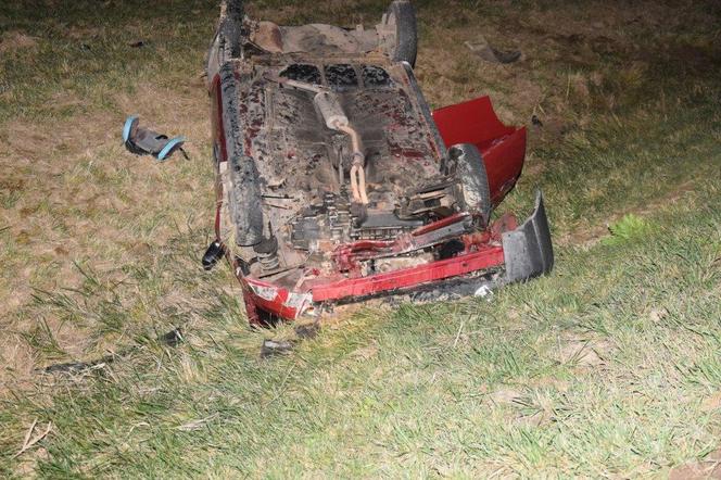 Wypadek na autostradzie A4 w Rzezawie