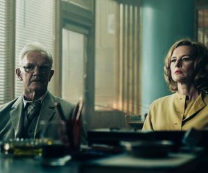 Czarna śmierć. Andrzej Zajdler (Cezary Pazura), Łucja Winter (Agnieszka Podsiadlik)