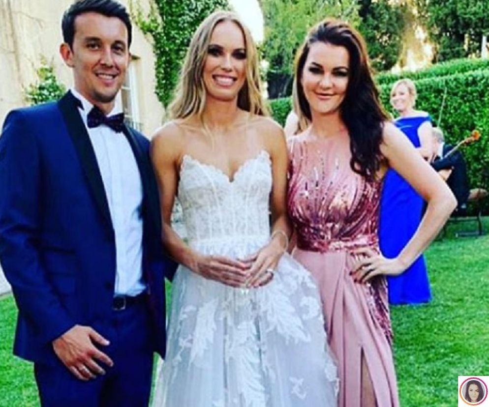 Caroline Wozniacki, David Lee i Agnieszka Radwańska