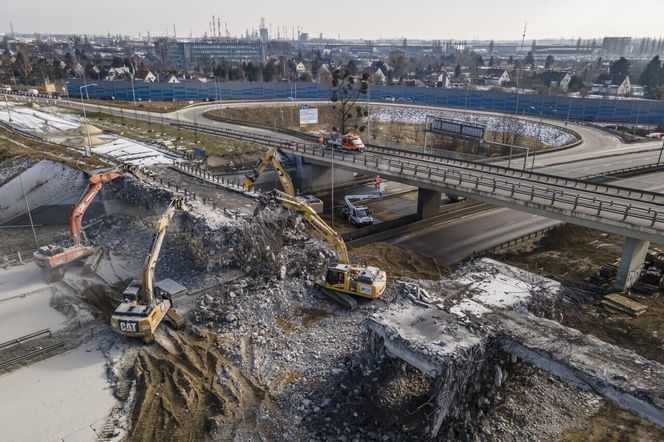 Rozbiórka estakady na ul. Elbląskiej w Gdańsku