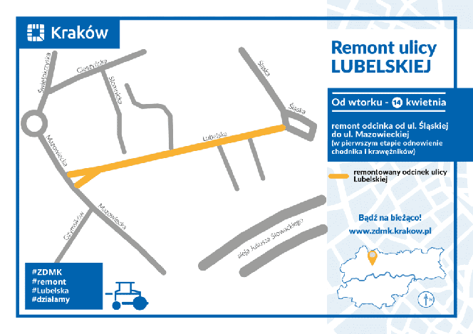 Remont ulicy Lubelskiej w Krakowie