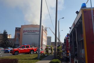 Pali się budynek Panoramy Leszczyńskiej w Lesznie