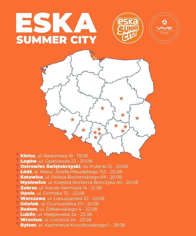 Eska Summer City w Twoim mieście! Muzyka, zabawa i moda z VIVE Profit