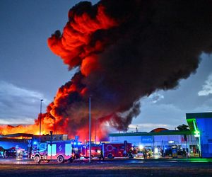 Pożar hali w Mińsku Mazowieckim