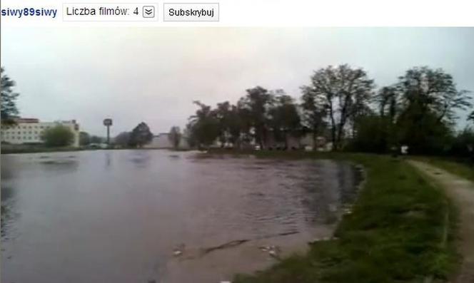Powódź w Częstochowie, wały przy parku Narutowicza