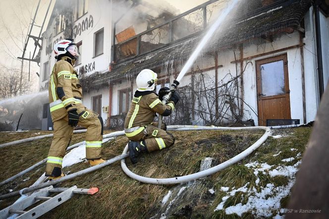 Pożar Wilczej Jamy w Bieszczadach