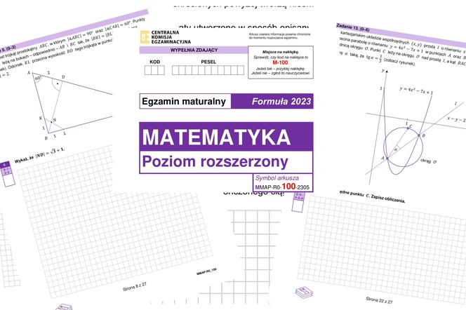 Matura 2024: matematyka rozszerzona formuła 2023. Odpowiedzi i arkusz CKE do pobrania [NOWA FORMUŁA 15.05.2024]