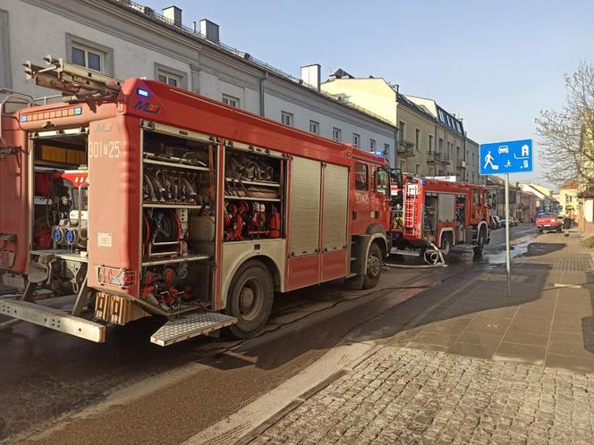 Pożar cukierni w centrum Kielc