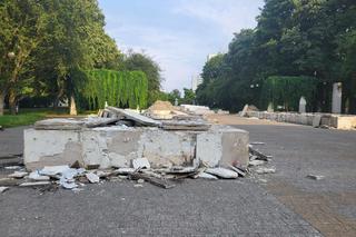 Remont alei w parku Wiecha