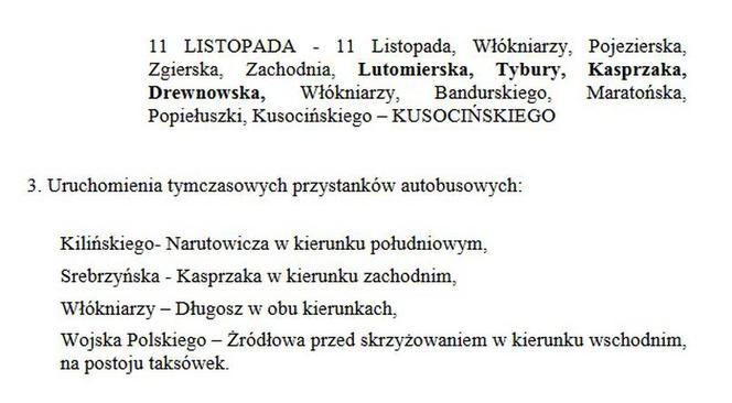 10. Zmiany w komunikacji miejskiej na czas Maratonu DOZ - 17 kwietnia