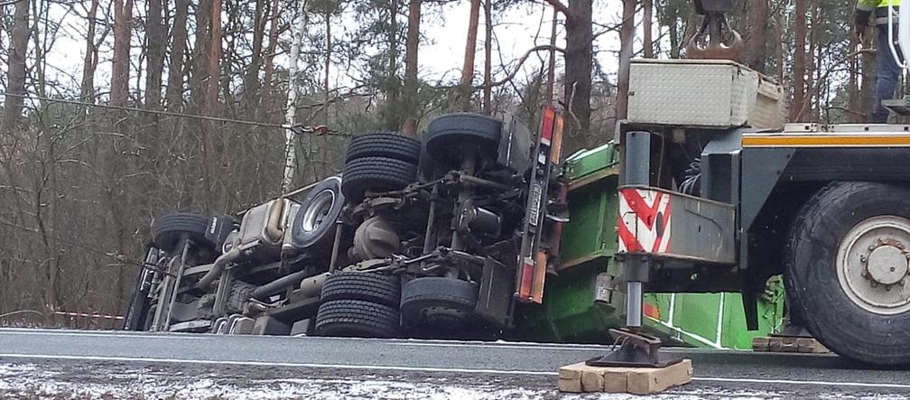 Kolizja ciężarówki Cierpice