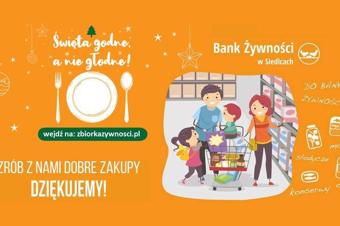 Bank Żywności w Siedlcach apeluje o wsparcie zbiórki artykułów spożywczych stacjonarnie w dn. 26 i 27 listopada lub online