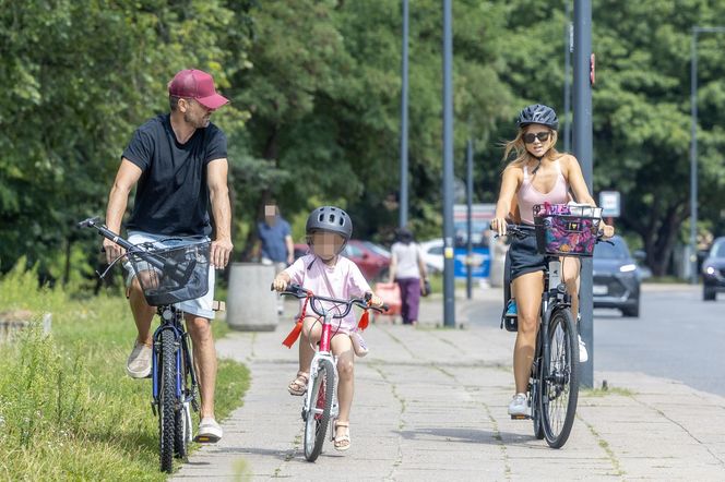 Agnieszka Kaczorowska i Marcin Rogacewicz wybrali się na rowery 