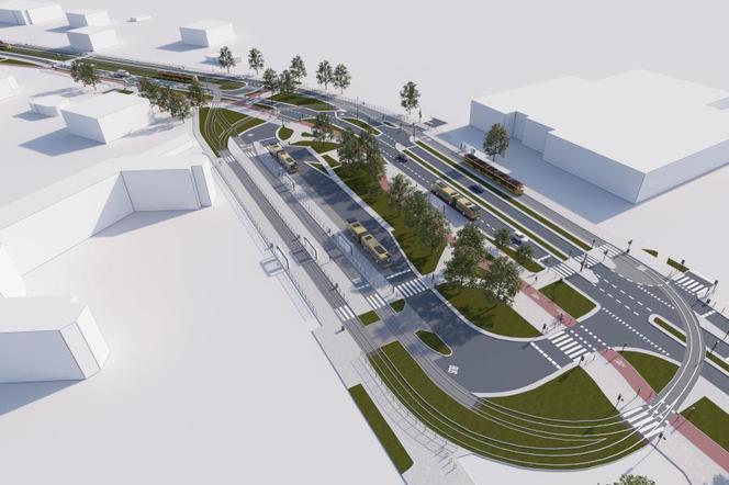 Tramwaj na Stegny – wizualizacja pętli
