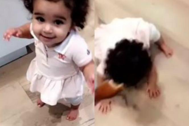 Dream Kardashian uczy się chodzić
