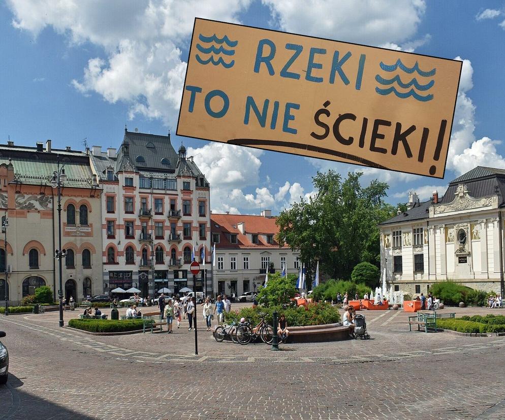 Recepta na Klimat. Protest w Krakowie na Placu Szczepańskim 31.07.2023