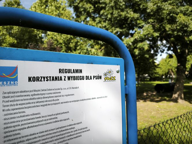 Wybieg dla psów przy Ćwiczni w Lesznie
