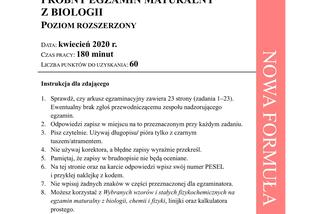 Matura próbna 2020 biologia, str.1