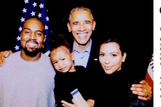Barack Obama, Kim Kardashian, Kanye West i North West