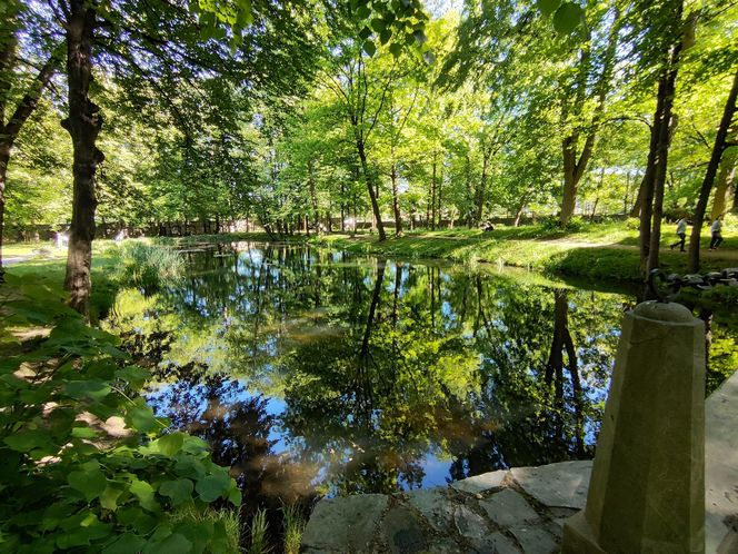 Park przy zamku w Suchej Beskidzkiej