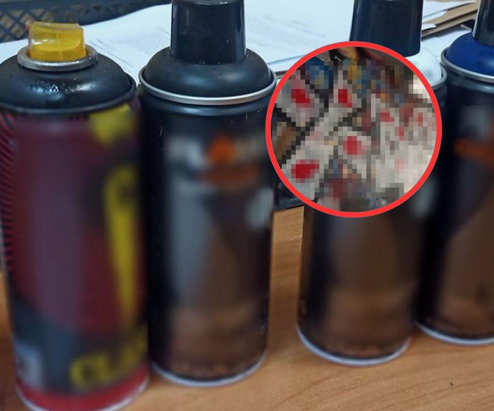 Spray odkryty w plecaku czternastolatka