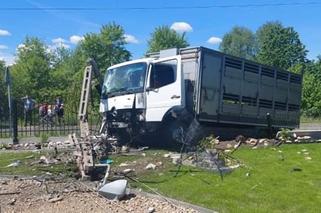 Wypadek ciężarówki w gminie Wręczyca Wielka