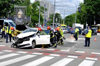 Wypadek na skrzyżowaniu ul. Królewskiej i ul. Marszałkowskiej