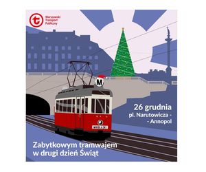 Zabytkowy tramwaj na drugi dzień świąt