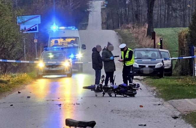 Śmiertelny wypadek pod Piotrkowem Trybunalskim. Kierowca uciekł z miejsca zdarzenia [ZDJĘCIA]. 